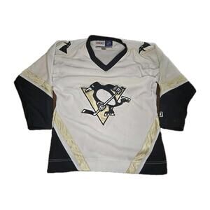 Stitched Pittsburgh Penguins CCM Jersey Youth XL Large NHL Retro Vintage